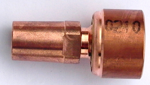 Punktschweißelektrode;  Kugelelektrode Nr. 35; 55 mm lang,DN 30 mm, allseitig beweglich 1:10=18