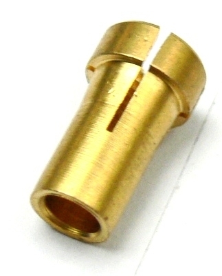 Haltenippel für Teflonseele AD geschlitzt  bis 4 mm bis 4 mm