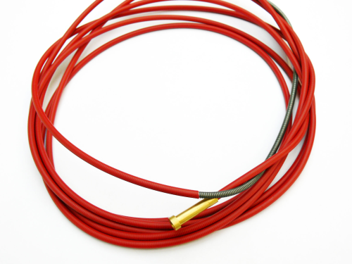 Drahtführungsspirale, rot, ummantelt 2,0 x 4,5 mm / 3,4 mfür luftgekühlte Brenner mit Euro-ZA