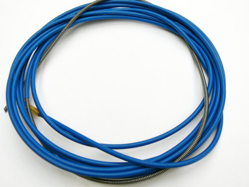 Drahtführungsspirale, blau, ummantelt 1,5 x 4,5 mm / 3,4 mfür luftgekühlte Brenner mit Euro-ZA