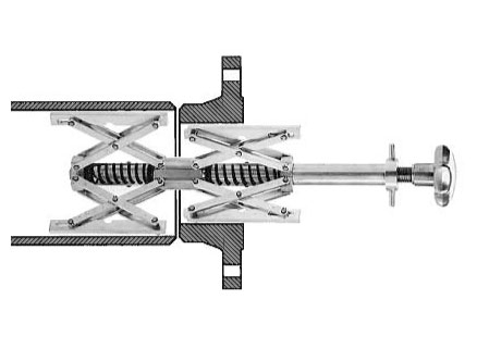 CENTROMAT Innenzentrier-Vorrichtung Typ 4, (Edelstahl) Größe 1/e 54-140 mm