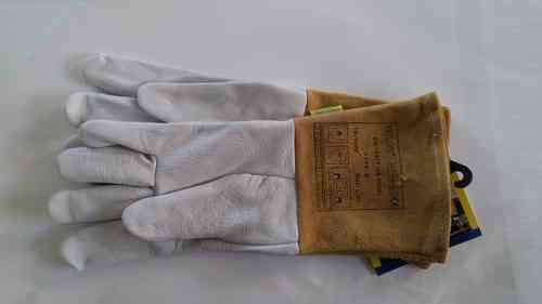 Schweißerhandschuh für WIG aus sehr weichem Ziegen-Volleder mit Spaltlederstulpe Gr.10